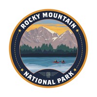 Rocky Mountain NP Kayakers Circle Sticker