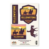 Yellowstone NP Roosevelt Lodge Riders Sticker Set