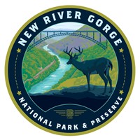 New River Gorge NP & Preserve Landscape Circle Sticker