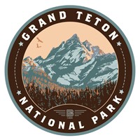 Grand Teton NP Morning Glory Circle Sticker