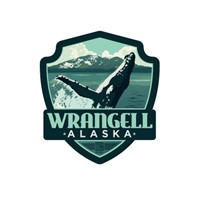 AK Wrangell Whale Emblem Sticker